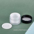 Pet frosted plastic cream jars with white lid